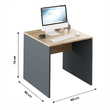 Masă de birou, grafit/stejar artisan, RIOMA NEW Typ 17