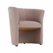Fotoliu de club, material textil roz pudră, CUBA