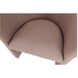 Fotoliu de club, material textil roz pudră, CUBA