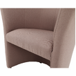 Fotoliu de club, material textil roz pudră, CUBA