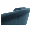 Fotoliu de club, material textil albastru, CUBA