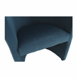 Fotoliu de club, material textil albastru, CUBA