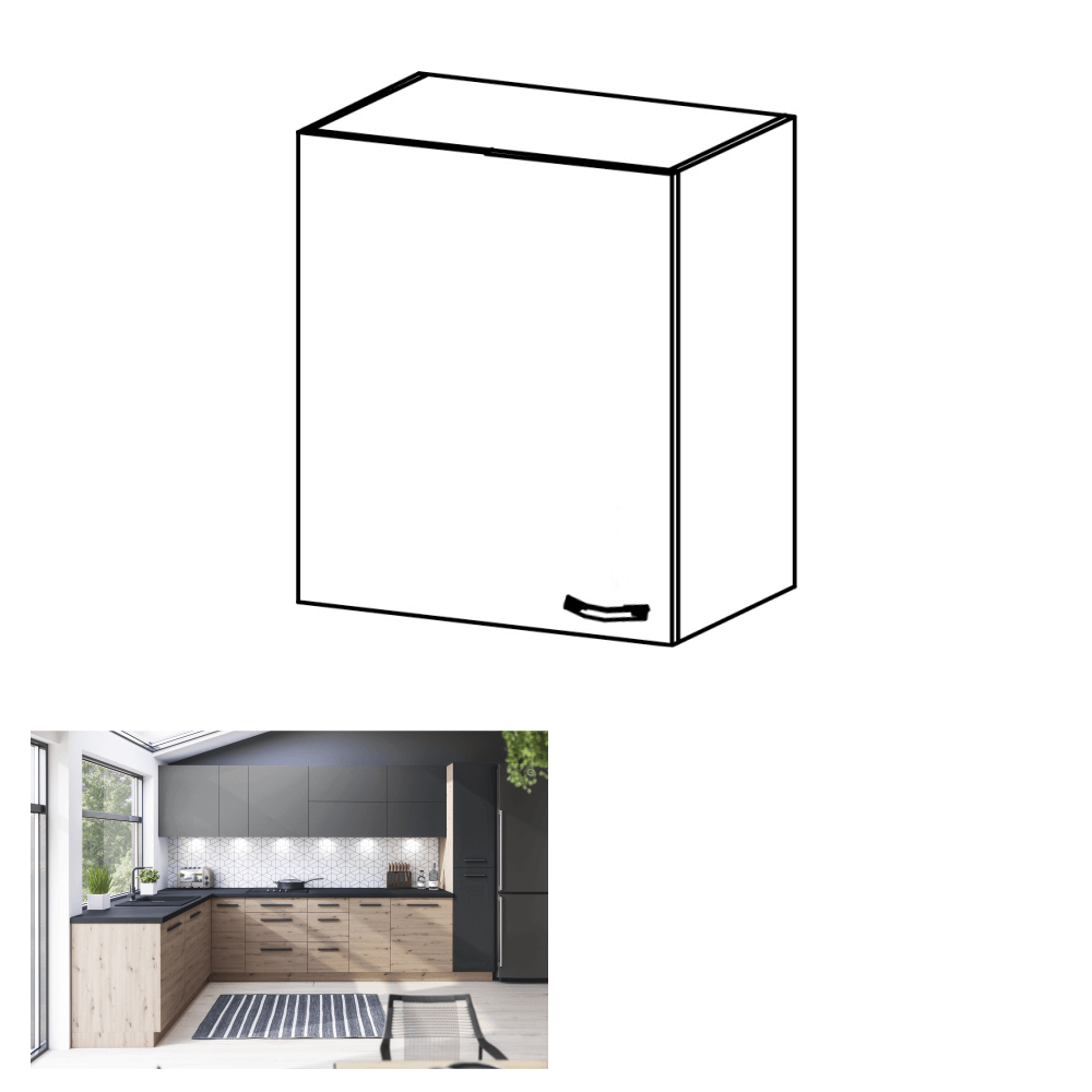 Dulap superior, stejar artizanal, stânga, LANGEN G60