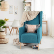 Fotoliu aripi, turcoaz/fag, BREDLY