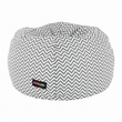 Fotoliu tip sac, gri/alb/model zig-zag, GOMBY