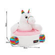 Fotoliu tip sac unicorn, alb/roz/amestec de culori, BUFEL