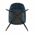 Fotoliu de design, material textil Velvet albastru, FEDRIS