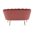 Bancă în stil Art-deco, catifea Velvet roz/crom auriu, NOBLIN