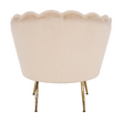 Fotoliu în stil Art-deco, catifea Velvet bej/crom auriu, NOBLIN