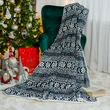 Pătură cu două feţe imitaţie miel, motiv iarnă, 150x200, MALENA