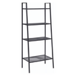 Etajeră metalică cu 4 rafturi, negru, ALDEA