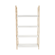 Etajeră cu 4 rafturi, alb/natural, KOEN TYP 2