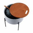 Taburet cu spaţiu de depozitare, gri/natural/negru, MOSAI