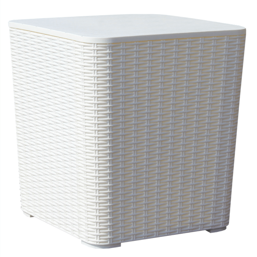 Cutie / masă de depozitare pentru grădină, albă, UGUR