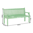 Bancă de grădină din lemn, neo mentă, 150 cm, KOLNA