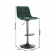 Scaun de bar, verde / negru, LAHELA