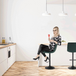 Scaun de bar, verde / negru, LAHELA