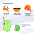 Geantă scaun gonflabilă / geanta leneşă, verde, LEBAG