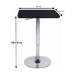 Masă pentru bar cu înălţimea reglabilă, negru, 84-110, FLORIAN