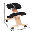 Scaun genunchi ergonomic, negru / fag, GROCO