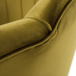 Fotoliu în stil Art-deco, catifea Velvet muştar/crom auriu, NOBLIN
