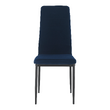Scaun, ţesătură albastră din catifea / metal negru, Coleta Nova