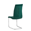 Scaun de masă, ţesătură de catifea smarald / crom, SALOMA NEW