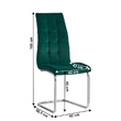 Scaun de masă, ţesătură de catifea smarald / crom, SALOMA NEW