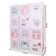 Dulap modular pentru copii, roz/ model copii, NURMI
