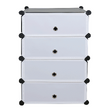 Organizator de pantofi modular, negru / alb, PORET