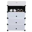 Organizator de pantofi modular, negru / alb, PORET
