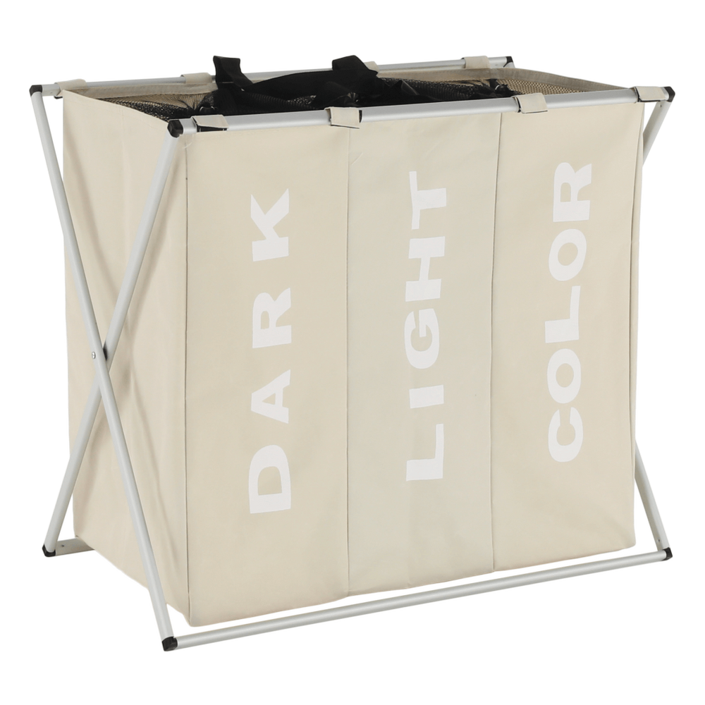 Coş de rufe din pânză, gri-bej, LAUNDRY NEW TYP 3