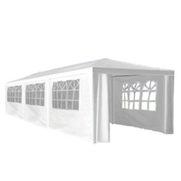 Cort de petrecere de grădină, alb, 3x9 m, TEKNO NEW TIP 3 + 8 feţe