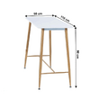 Masă de bar, alb / fag, MDF / metal, DORTON