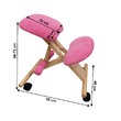 Scaun genunchi ergonomic, roz/ fag, GROCO