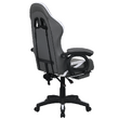 Scaun de birou / joc cu iluminare LED RGB, negru / alb, JOVELA
