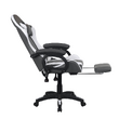 Scaun de birou / joc cu iluminare LED RGB, negru / alb, JOVELA