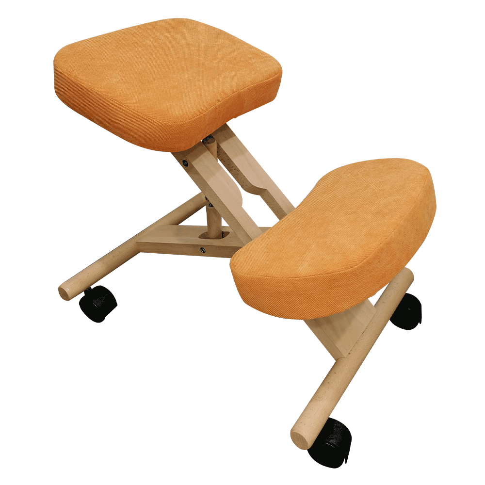 Scaun ergonomic, portocale/ fag, FLONET