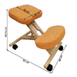 Scaun ergonomic, portocale/ fag, FLONET