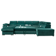 Canapea, smarald, stânga, LAMORA U