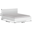 Pat dublu, 160x200, alb lucios, LINDY