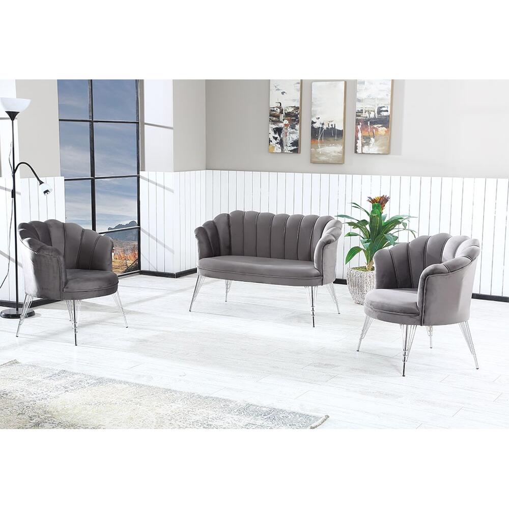 Set canapea Bavy 2-1-1 Gri Inchis