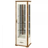 Vitrina cu sticla Marcel stejar Country/Crem